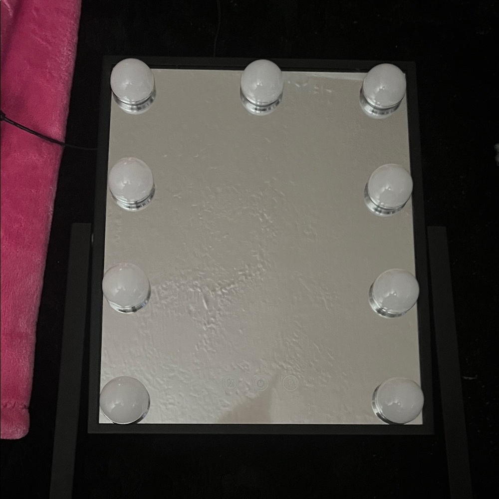 Illuminated Vanity Mirror with Black Frame